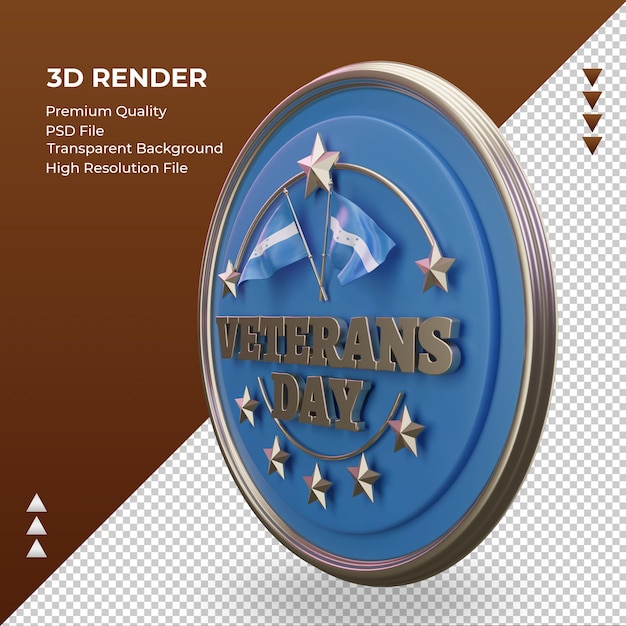 3d Veterans day Honduras rendering right view