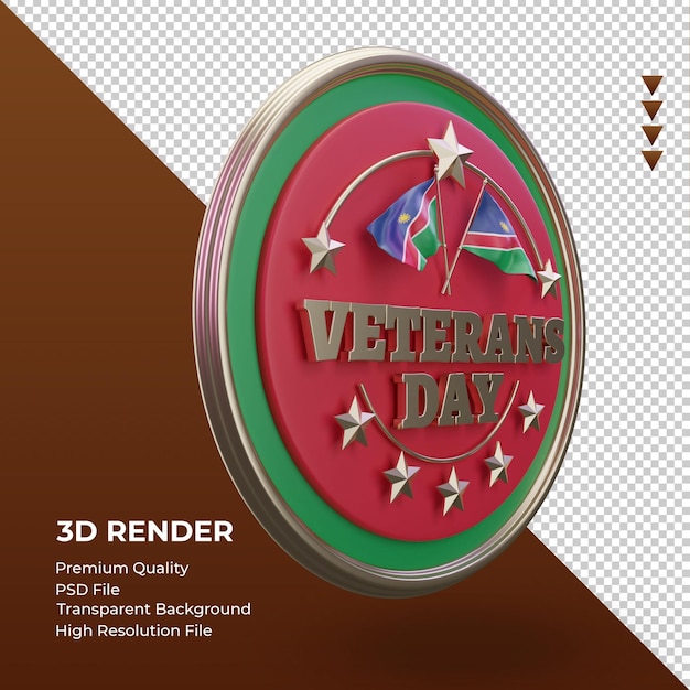 3d Veterans day Namibia rendering left view