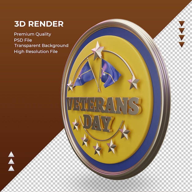 3d Veterans day Nauru rendering right view