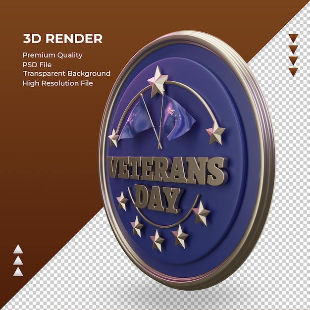 3d Veterans day New Zealand rendering right view