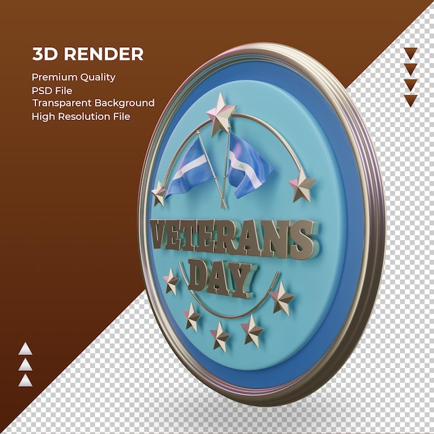 3d Veterans day Nicaragua rendering right view