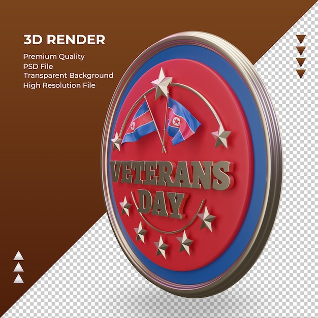 3d Veterans day North Korea rendering right view