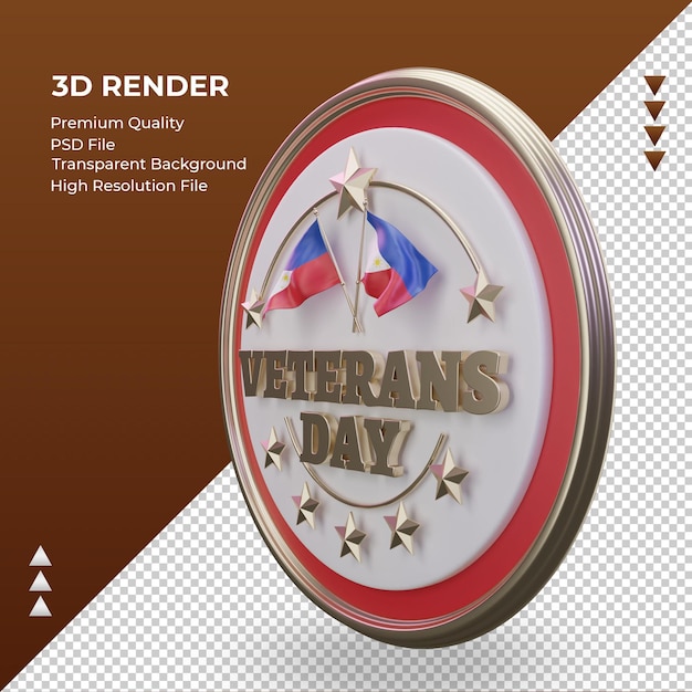 3d Veterans day Philippines rendering right view