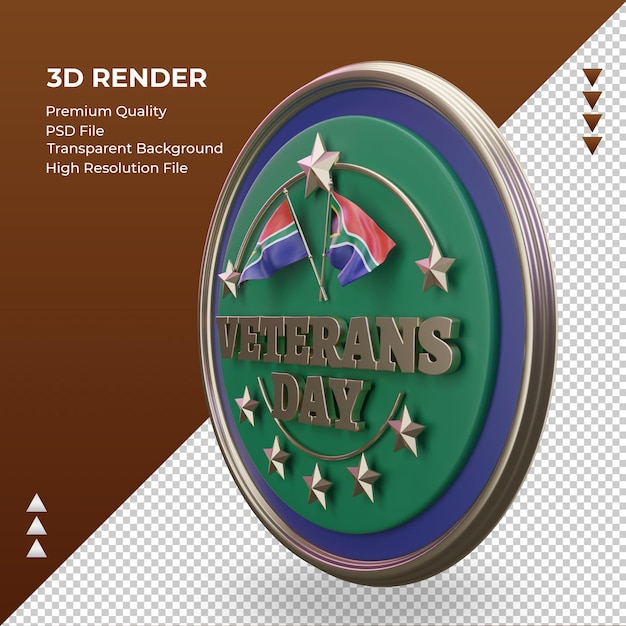 3d Veterans day South Africa rendering right view