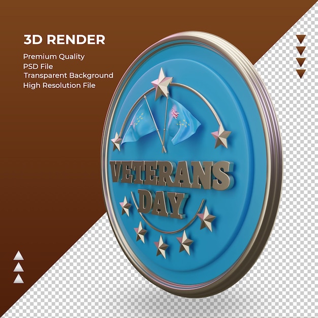 3d Veterans day Tuvalu rendering right view