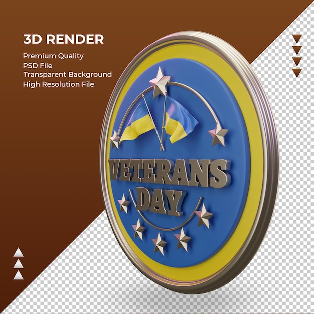 3d Veterans day Ukraine rendering right view