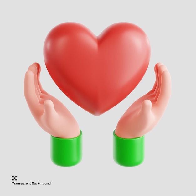 3D Volunteer Work and Humanitarian Aid Icon