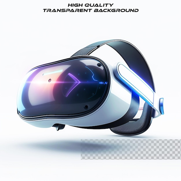 A 3D VR headset on transparent background