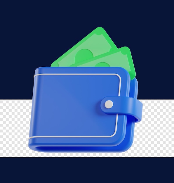 3d wallet Icon Illustration