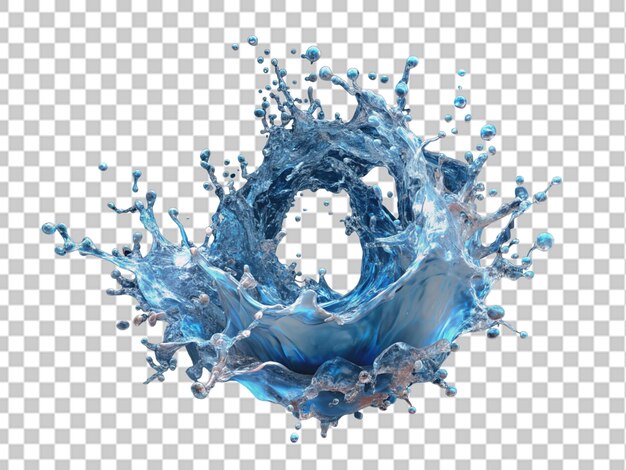 3d water splash isolate on white background