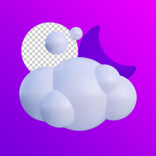 3d weather icon isolated