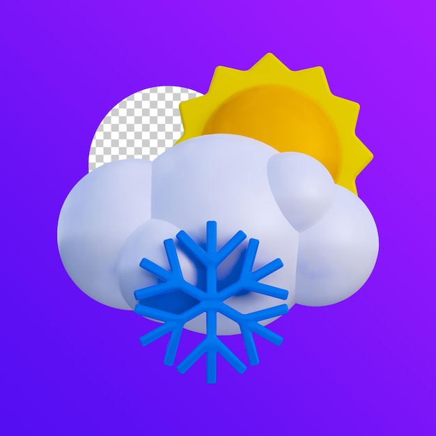 3d weather icon isolated