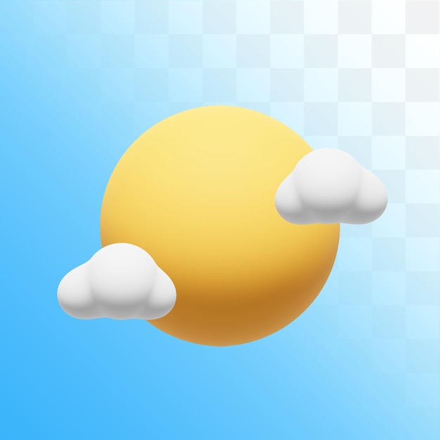 3D Weather Illustration Sunny Day