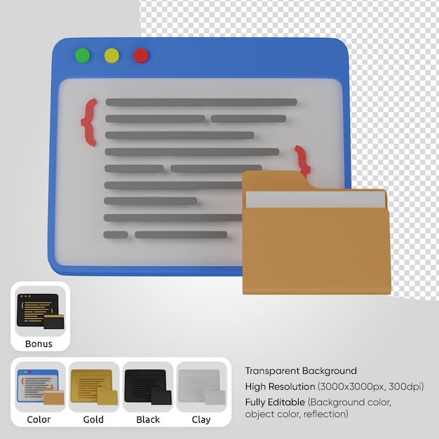 3d web coding with folder