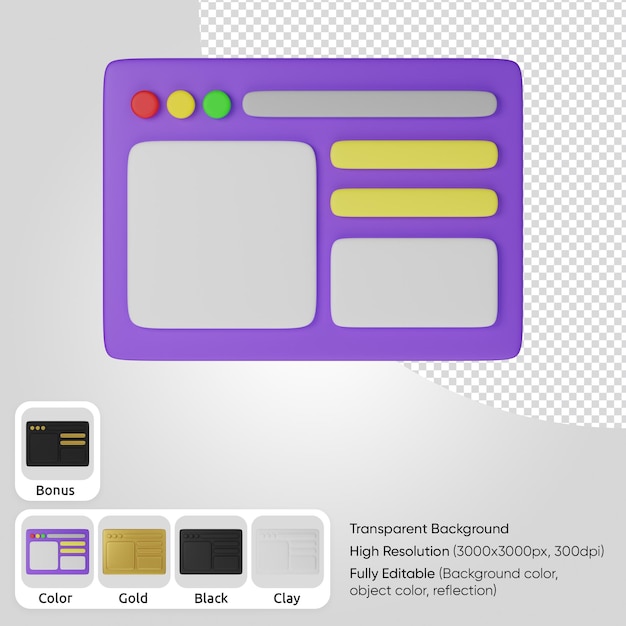 3d web layout front