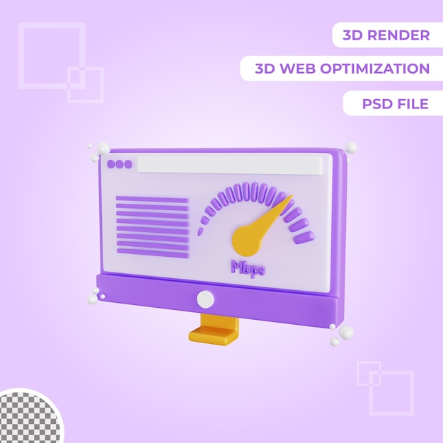 3d website speed icon isolated object illustration