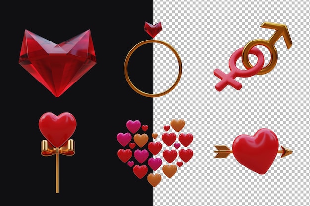 3D Wedding Icon Collection