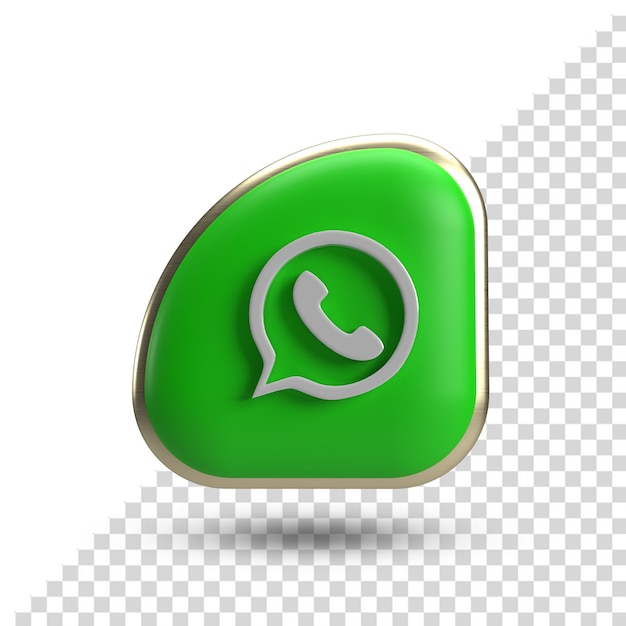 3D Whatsapp Icon For PSD Composition