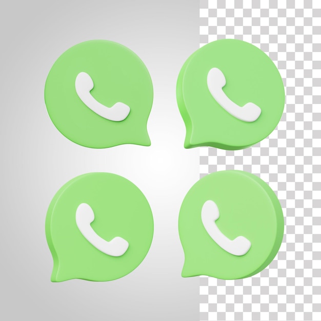 3d Whatsapp Icon Set