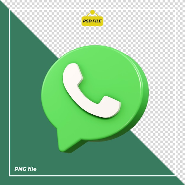 3D whatsapp icon