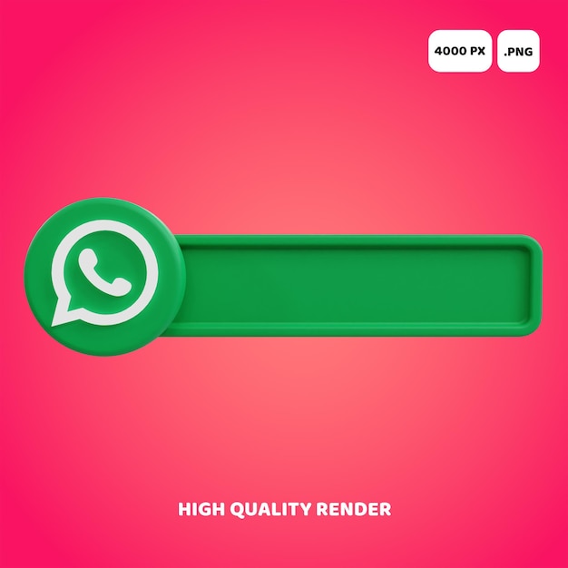 3D whatsapp social media banners