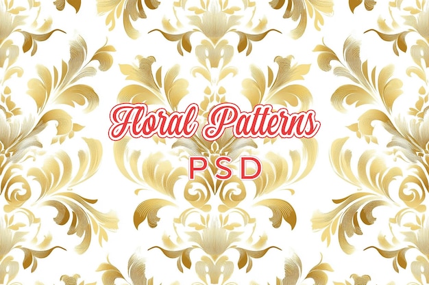 3d white damask pattern background