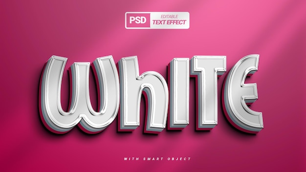 3d white luxury text effect editable template design for advertising headline