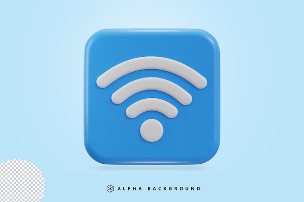 3d wifi wireless network icon vector illustration