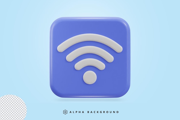 3d wifi wireless network icon vector illustration