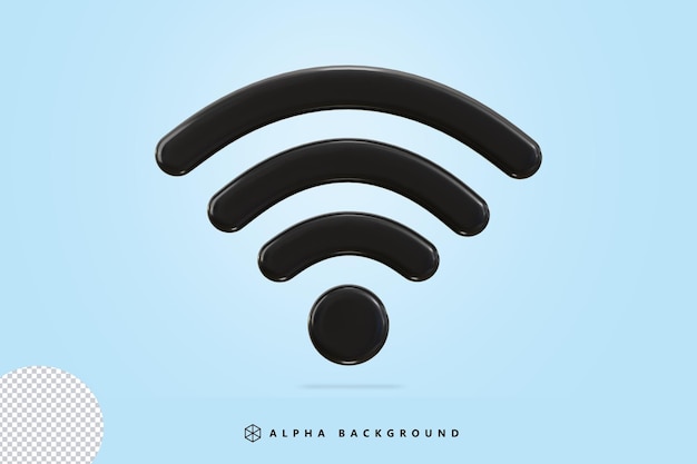 3d wifi wireless network icon vector illustration