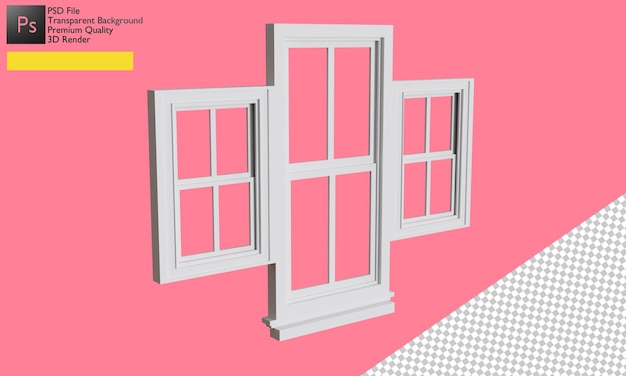 3d window illustration