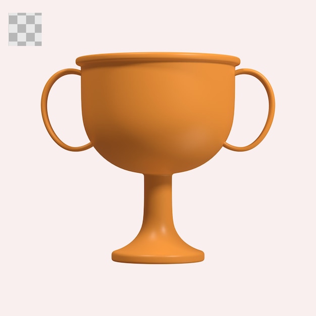 3d winner trophy icon