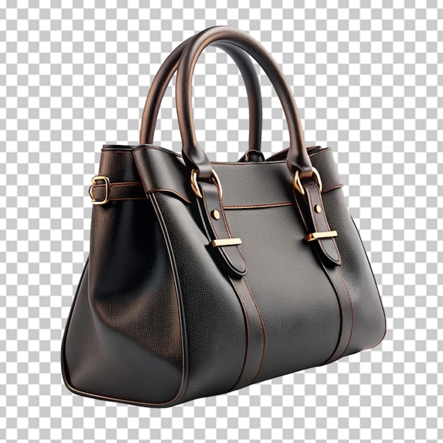 3d women black hand bag png