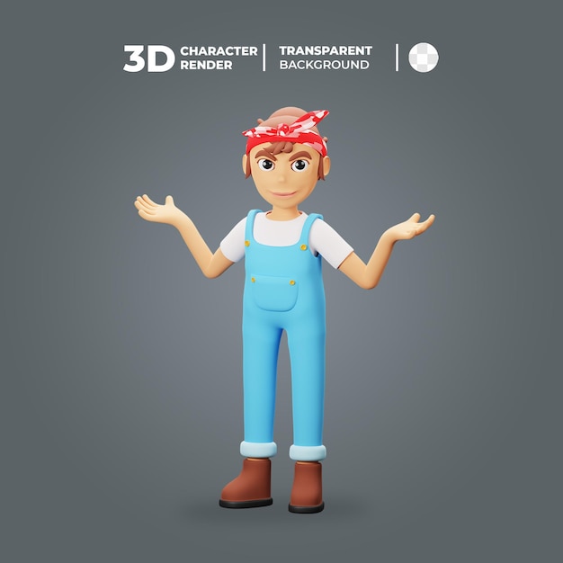 3D Women Character Confuse