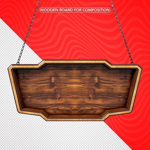 3d wood board no background png