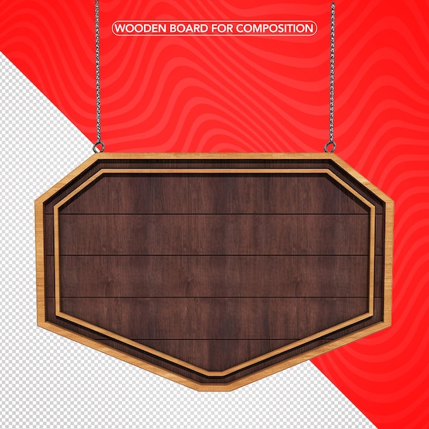 3d wood board no background png