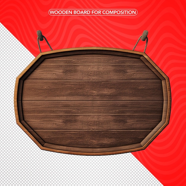 3d wood board no background png