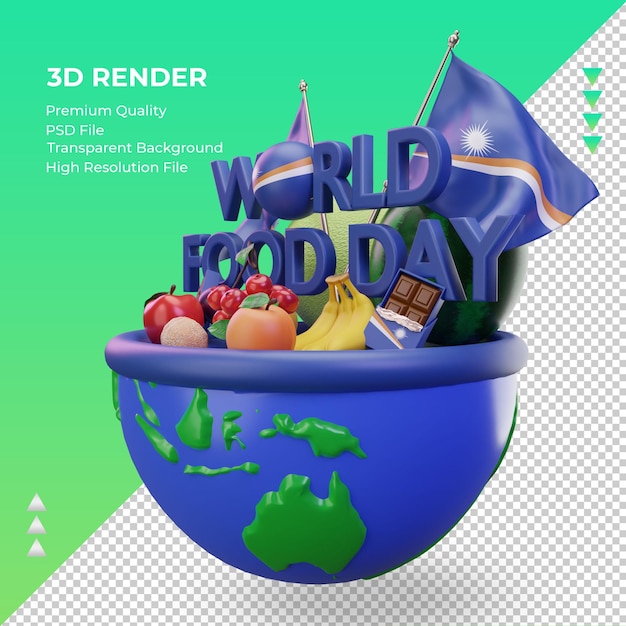 3d World Food Day Marshall Islands rendering right view