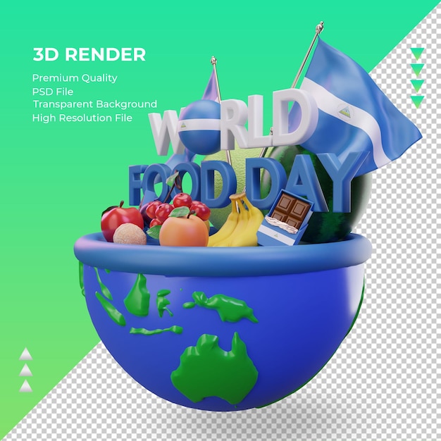 3d World Food Day Nicaragua rendering right view