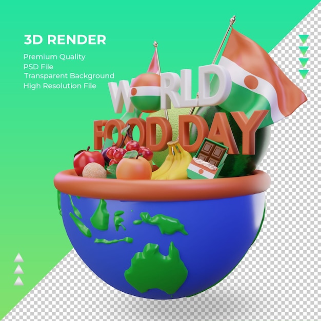 3d World Food Day Niger rendering right view