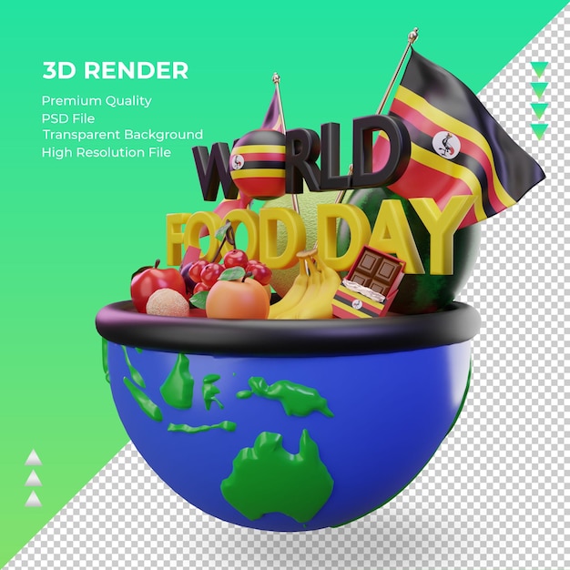 3d World Food Day Uganda rendering right view