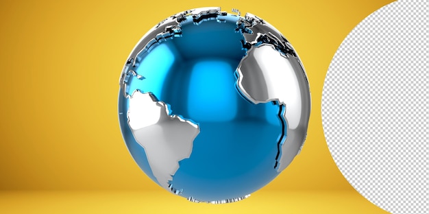 3d world map globe Transparent PNG