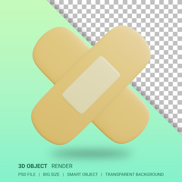 3d wound plaster medical illustration isolated design