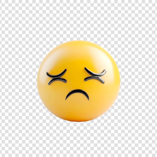 PSD 3d yellow sad emoji icon