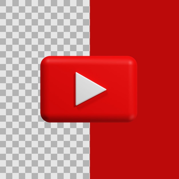 3D Youtube logo icon