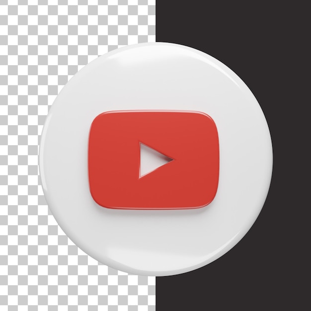 3d youtube logo