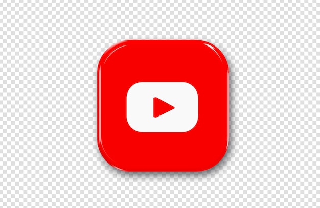 PSD 3d youtube transparent icon psd