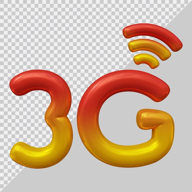 3g icon logo with 3d modern style