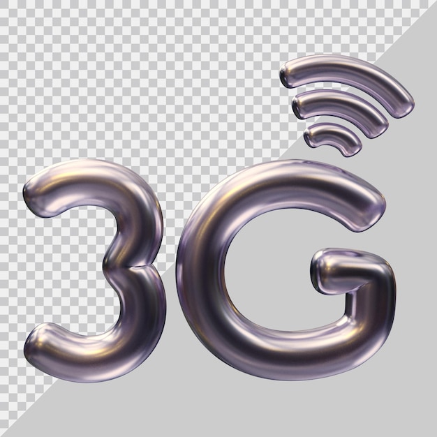 3g icon logo with 3d modern style