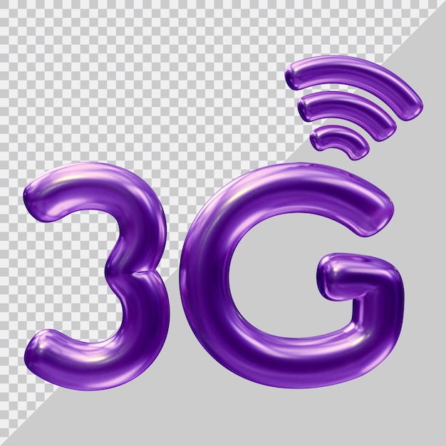 3g icon logo with 3d modern style